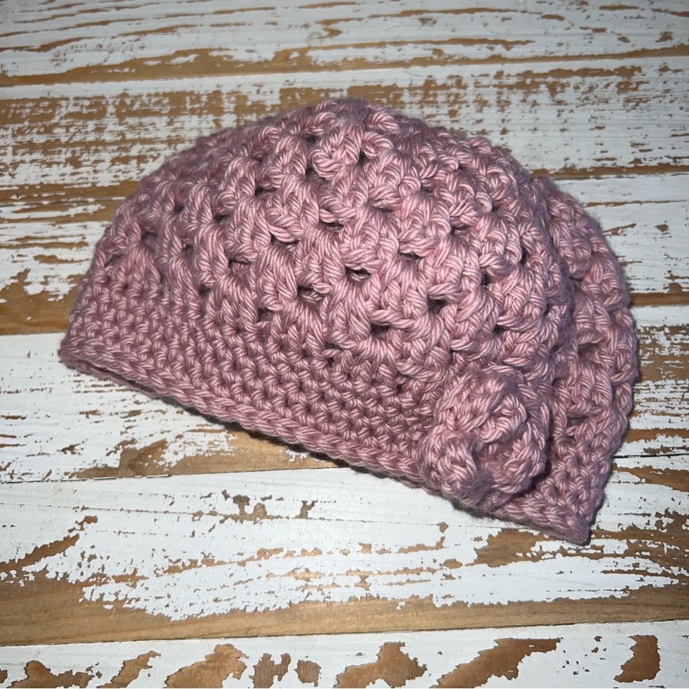 Handmade 100% Cotton Crocheted Baby Hat 6-12 mos 
NWOT
